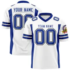 White Royal Insert Color Design Authentic Football Jersey