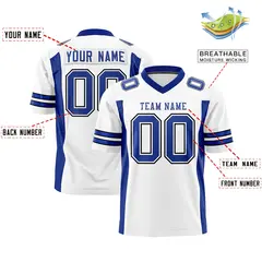 White Royal Insert Color Design Authentic Football Jersey 2