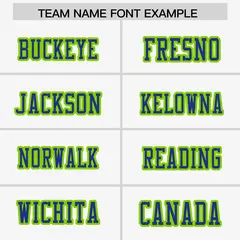 White Royal-Neon Green Raglan Sleeves Side Pattern Football Jersey 3