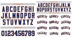 White Royal Orange Bull Stripe Baseball Jersey 3