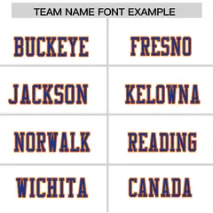 White Royal-Orange Color Block Raglan Sleeves Football Jersey 3