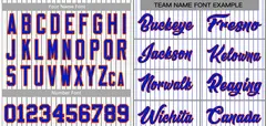 White Royal Orange Stripe Fashion Authentic Baseball Jersey 3