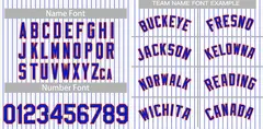 White Royal Orange Stripe Fashion Authentic Baseball Jersey 3