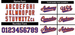 White Royal-Orange Striped Raglan Sleeves Baseball Jersey 3