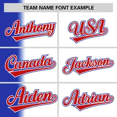 White Royal Pinstripe Gradient Baseball Jersey 3