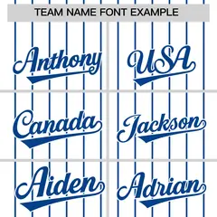 White Royal Pinstripe Two-Tone Authentic Baseball Jersey 3
