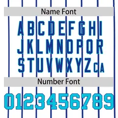 White Royal Pinstripe Two-tone Side Baseball Jersey 4