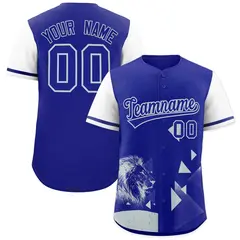 White Royal Raptor Series Raglan Baseball Jersey 1