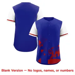 White Royal Raptor Series Raglan Breathable Baseball Jersey 7