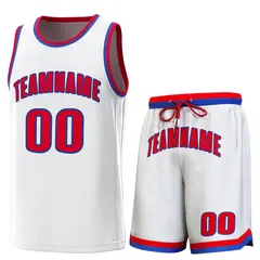 White Royal-Red Classic Sets Basketball Jersey 1