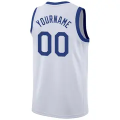 White Royal-Red Classic Tops Men/Boy Basketball Jersey 6