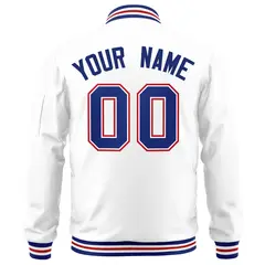 White Royal-Red Full-Zip Varsity Letterman Bomber Jacket 4