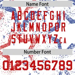 White Royal-Red Star Graffiti Football Jersey 4