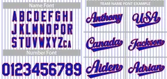 White Royal-Red Stripe Authentic Fashion Baseball Jersey 3