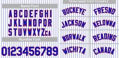 White Royal-Red Stripe Authentic Fashion Baseball Jersey 3