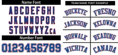 White Royal-Red Two-Button Softball Jersey 3