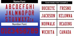 White Royal Red-White Gradient Football Jersey 3