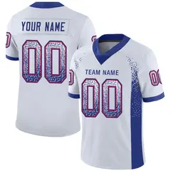 White Royal-Scarlet Drift Fashion Mesh Football Jersey 1