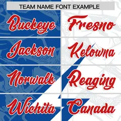 White Royal Split Lightning Pattern Football Jersey 3