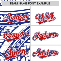 White Royal Split Tribal Baseball Jersey 3