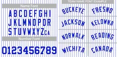 White Royal Stripe Fashion Authentic Baseball Jersey 3