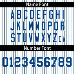 White Royal Striped Pullover Baseball Jersey 4