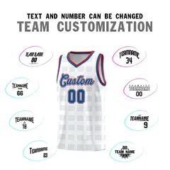 White Royal Trailblazer Dot Pattern Basketball Jersey 4
