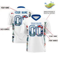 White Royal Ukiyo-e Auspicious Clouds Graffiti Football Jersey 2