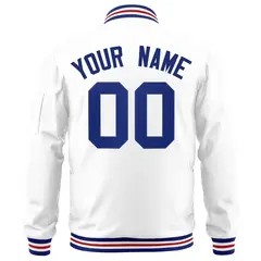 White Royal Varsity Full-Zip Letterman Bomber Jacket 4
