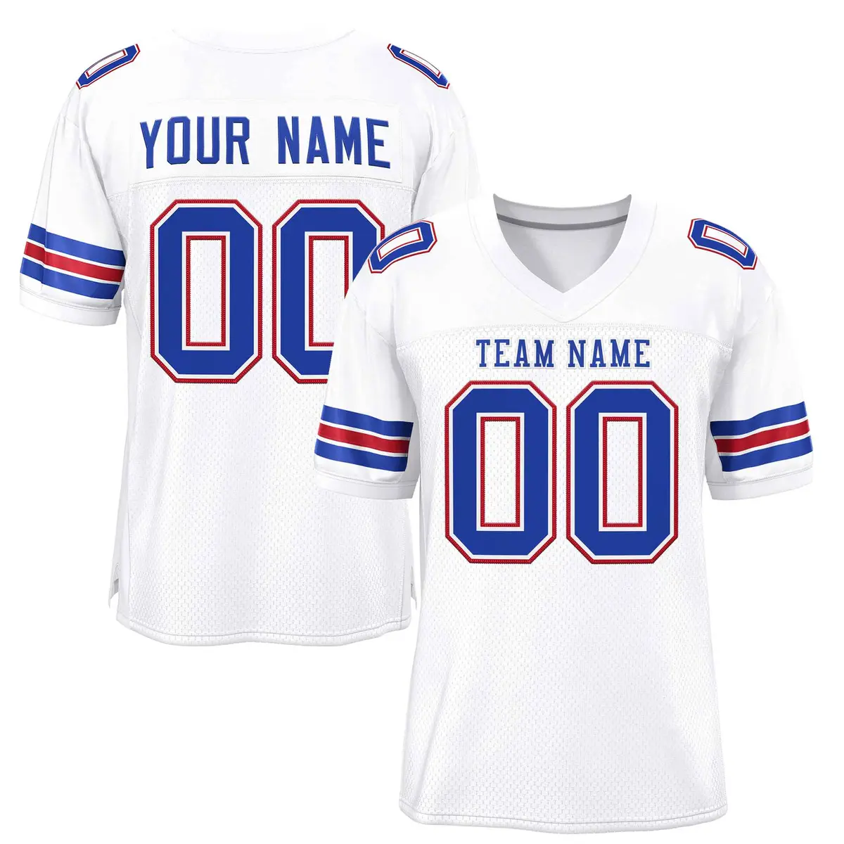 White Royal-White Classic Style Authentic Football Jersey
