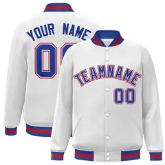 White Royal-White Classic Varsity Full-Snap Letterman Jacket 1