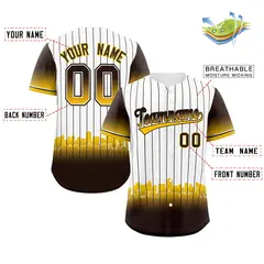 White San Diego City Silhouette Baseball Jersey 2