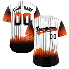 White San-Francisco City Silhouette Baseball Jersey 1