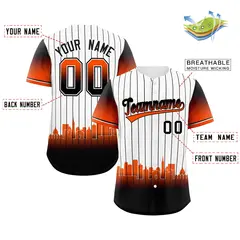 White San-Francisco City Silhouette Baseball Jersey 2