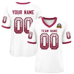 White Scarlet-Black Drift Mesh Football Jersey 1