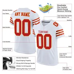 White Scarlet-Gold Classic Mesh Authentic Football Jersey 2