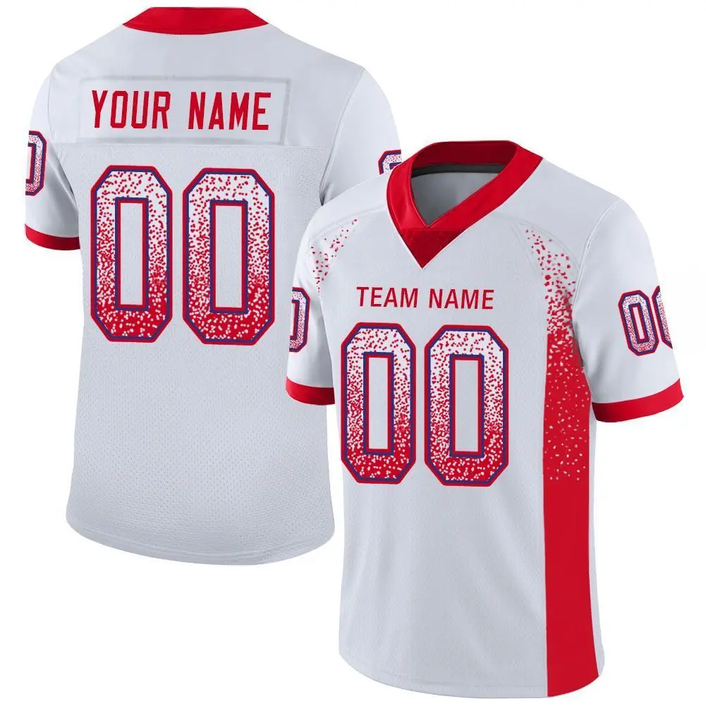 White Scarlet-Royal Drift Fashion Mesh Football Jersey