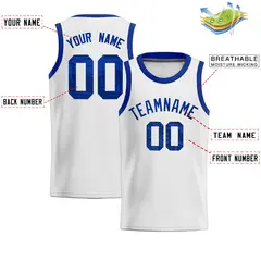 White Sequined Trim Athletic Basketball Jersey 2