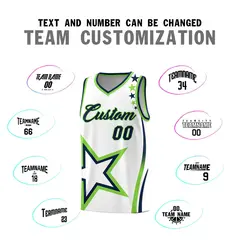 White Shoulder Stars Graffiti Pattern Basketball Jersey 4