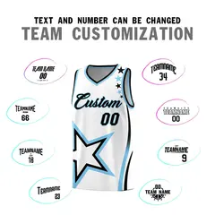 White Shoulder Stars Graffiti Pattern Basketball Jersey 4