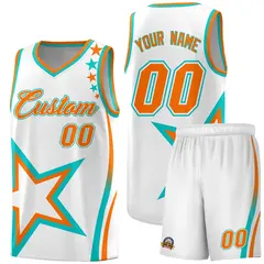White Shoulder Stars Graffiti Pattern Basketball Jersey 1