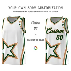 White Shoulder Stars Graffiti Pattern Basketball Jersey 3
