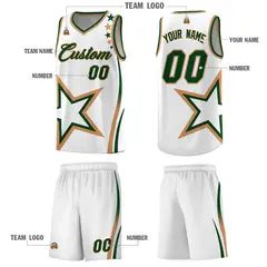 White Shoulder Stars Graffiti Pattern Basketball Jersey 5