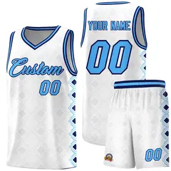 White Side Blocks Sports Uniform Basketball Jersey