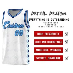 White Side Blocks Sports Uniform Basketball Jersey 2