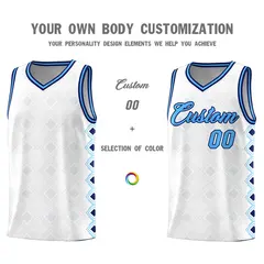 White Side Blocks Sports Uniform Basketball Jersey 3