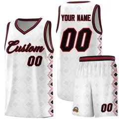 White Side Blocks Sports Uniform Basketball Jersey