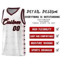 White Side Blocks Sports Uniform Basketball Jersey 2