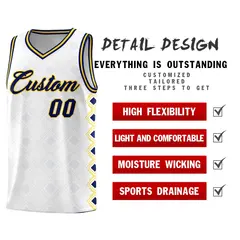 White Side Blocks Sports Uniform Basketball Jersey 2