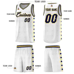 White Side Blocks Sports Uniform Basketball Jersey 5